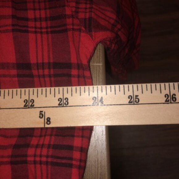 Woolrich Shirt Adult Large Red Black Button Up Shirt Sleeve Mens Flannel - Picture 6 of 9